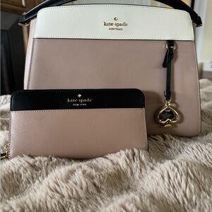 Kate Spade Black and Cream Shoulder Bag Set